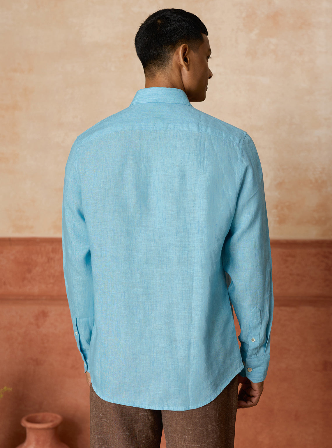 Azure European Linen Shirt
