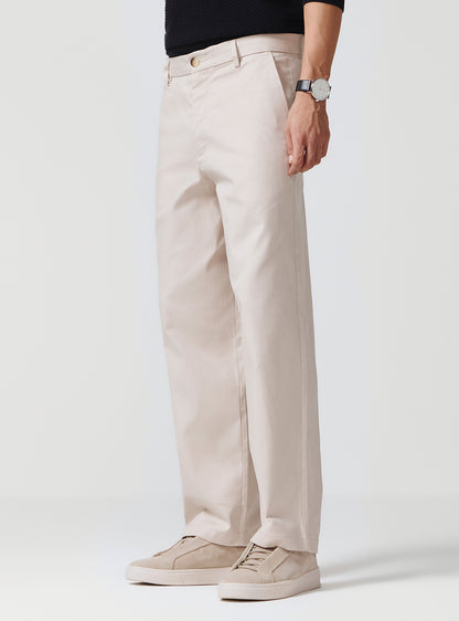Martini Beige Cotton Blend Trousers