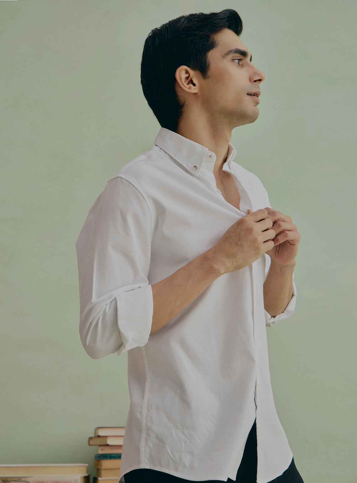 Buttermilk White Cotton Shirt