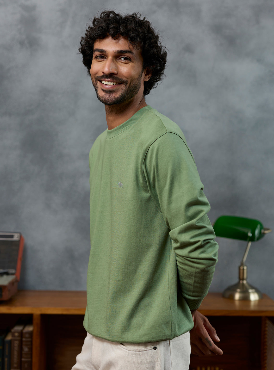 Groove Green Cotton Sweatshirt