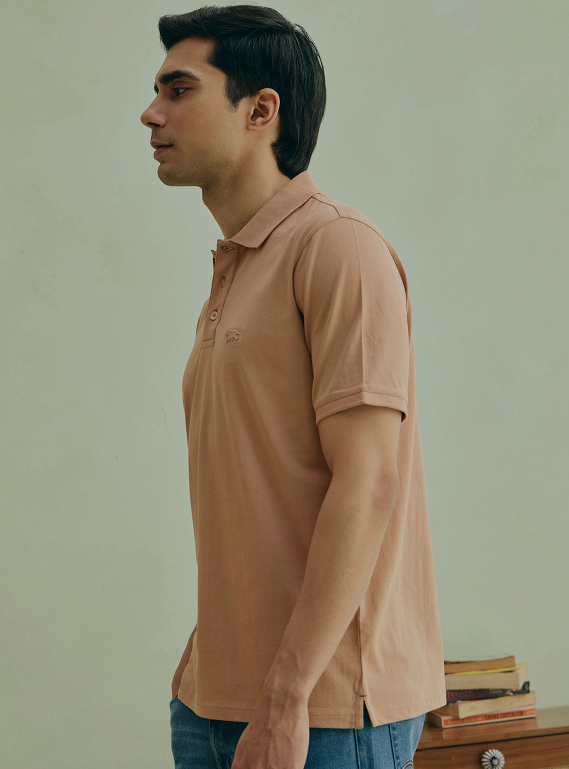 Nutmeg Brown Cotton Polo