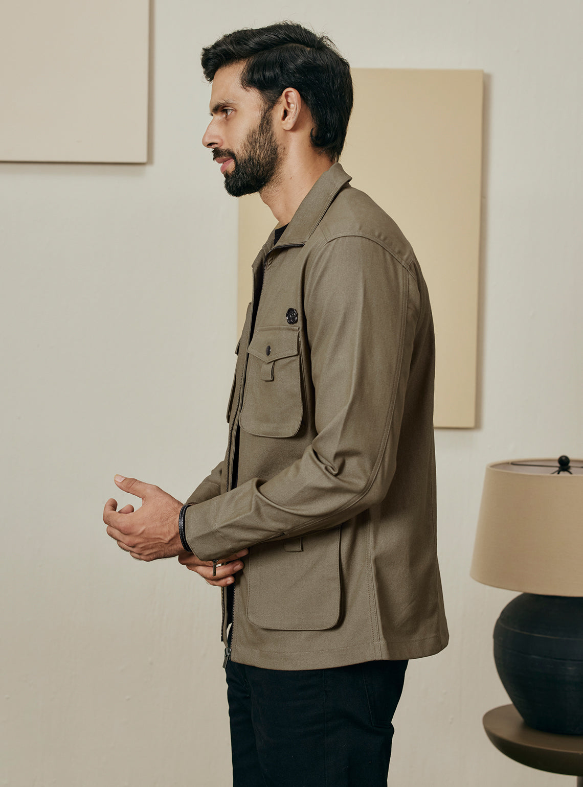 Cedar Brown Cotton Triblend Jacket