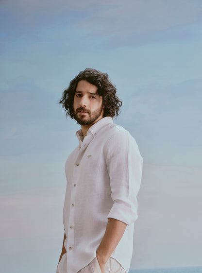 Moon White Linen Shirt