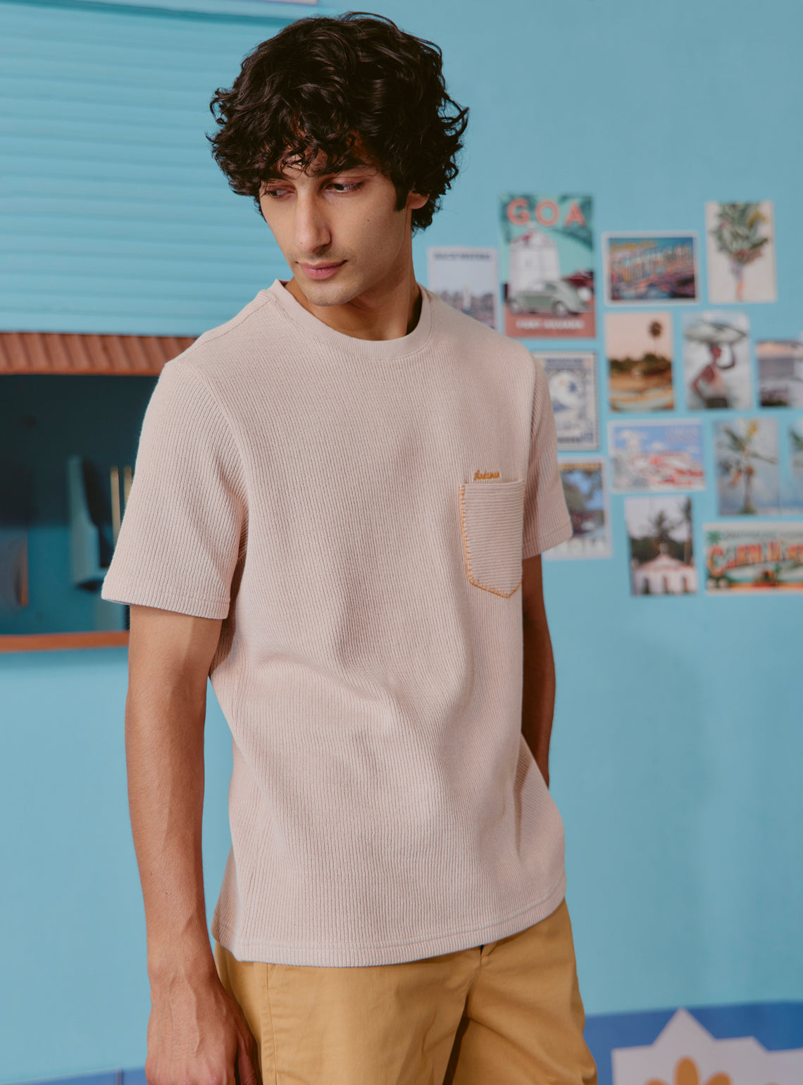 Mudslide Khaki Cotton Rib Crewneck