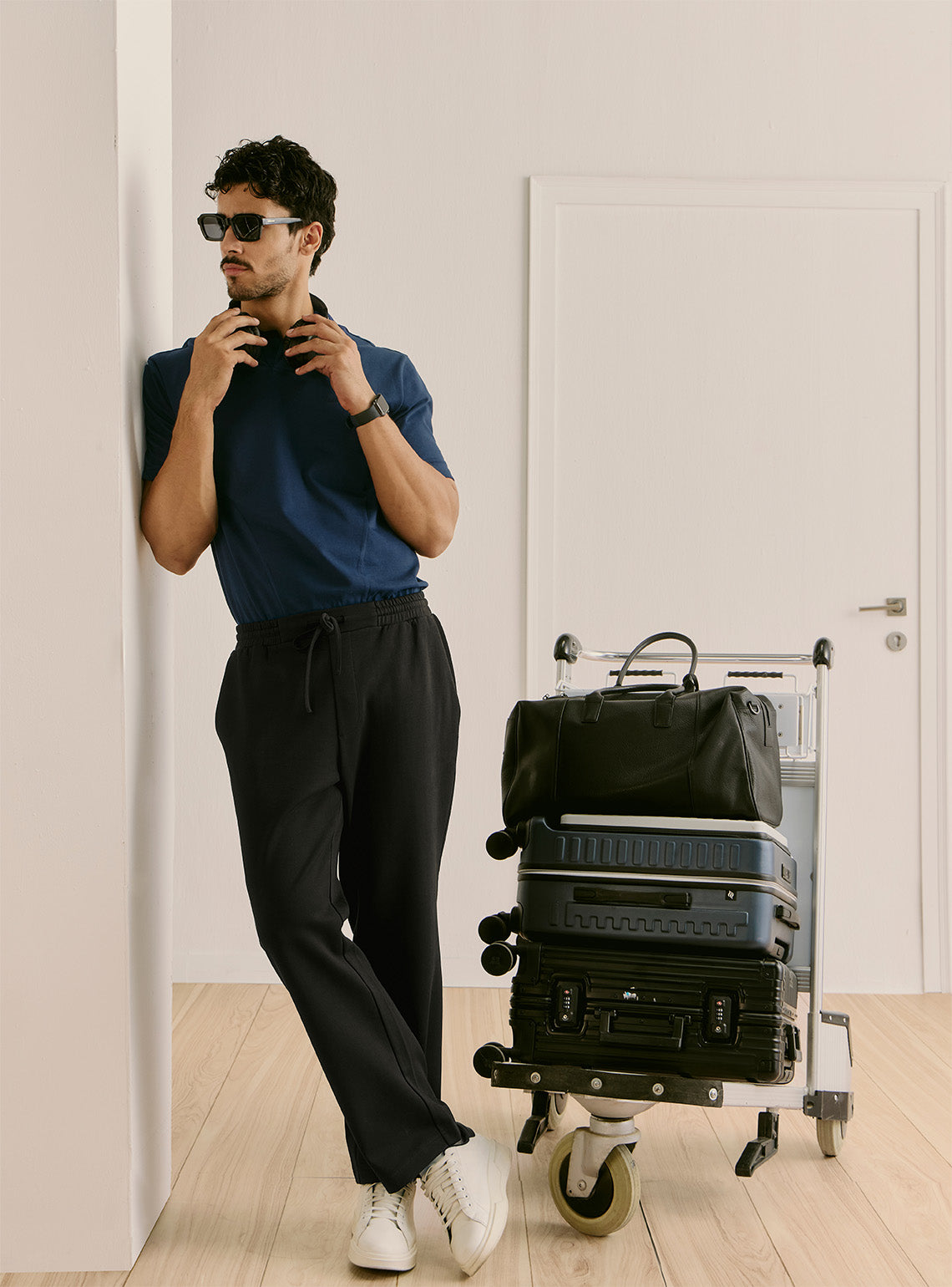 Meridian Navy Compact Cotton Polo
