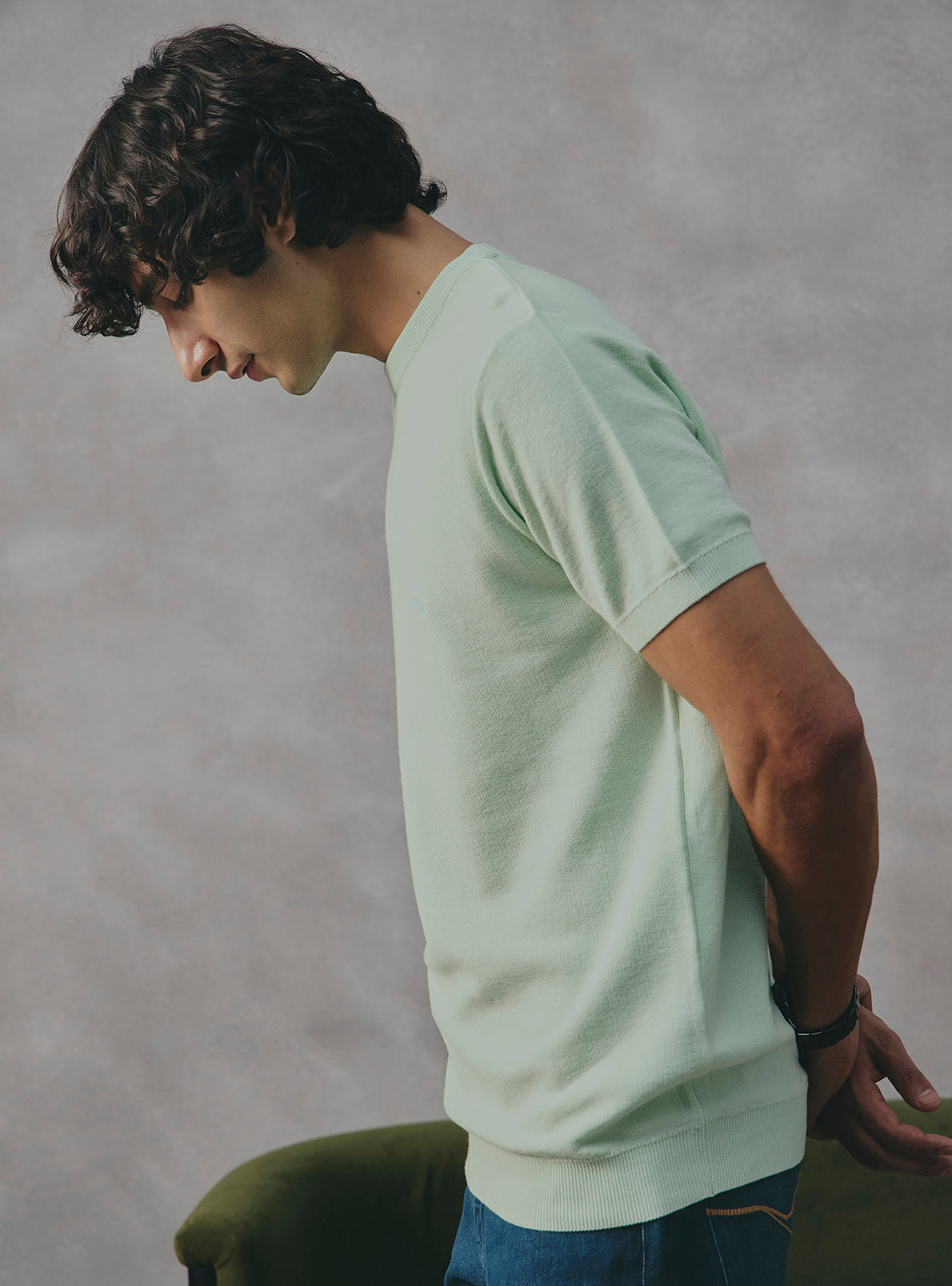 Eucalyptus Green Cotton Crewneck