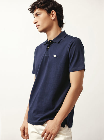 Vulcan Navy Cotton Polo