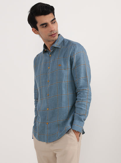 Aegean Blue Linen Shirt