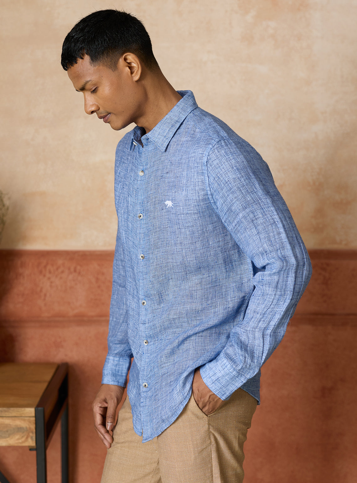 Ocean Wave European Linen Shirt