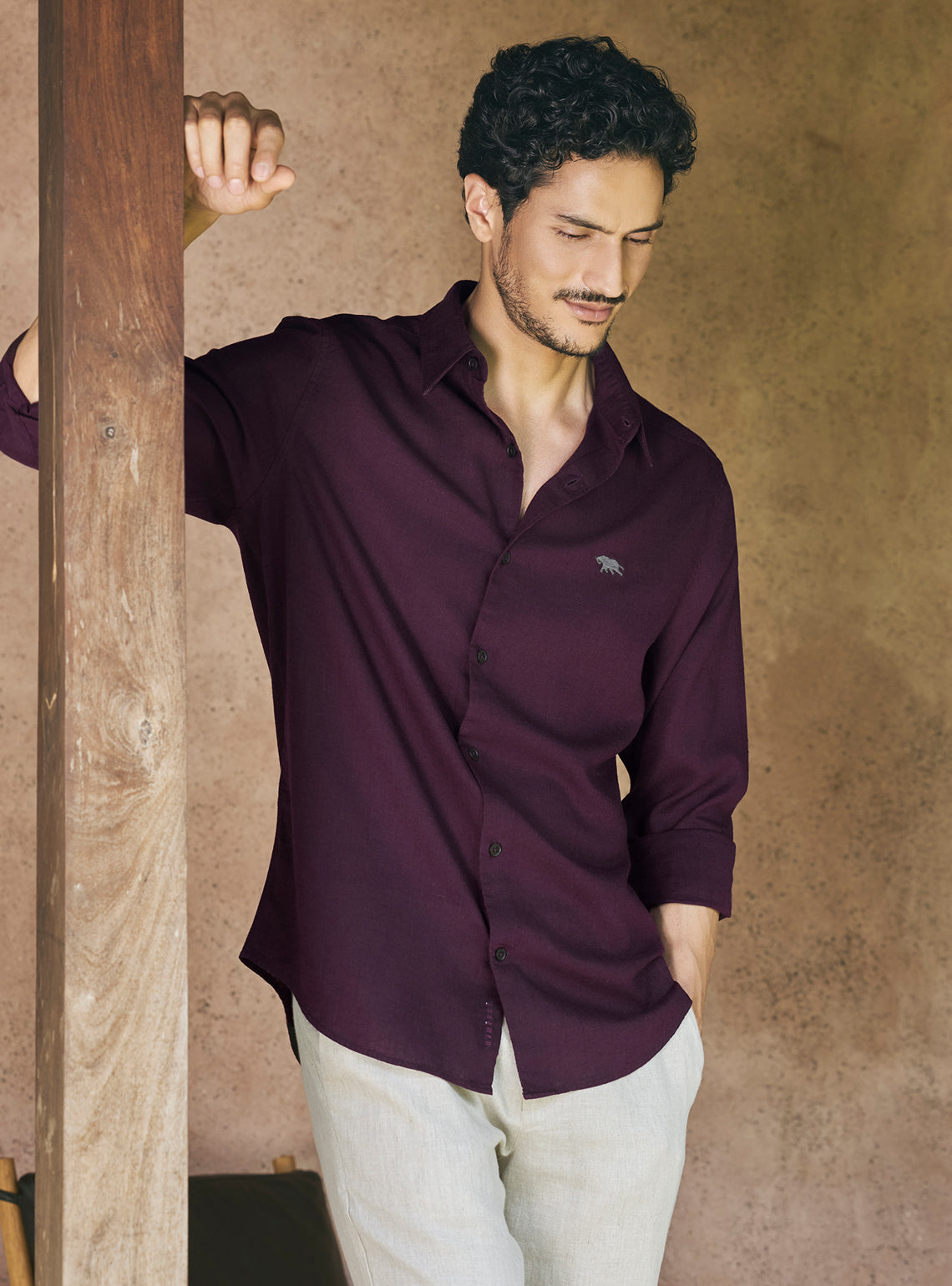 Mystic Violet Lyocell Linen Shirt