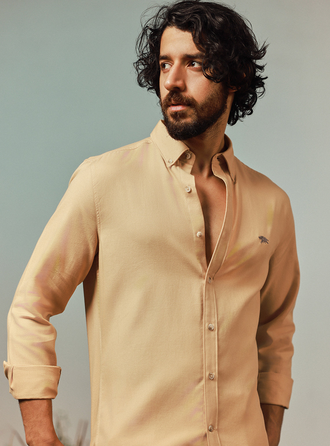 Nomad Khaki Cotton Twill Shirt