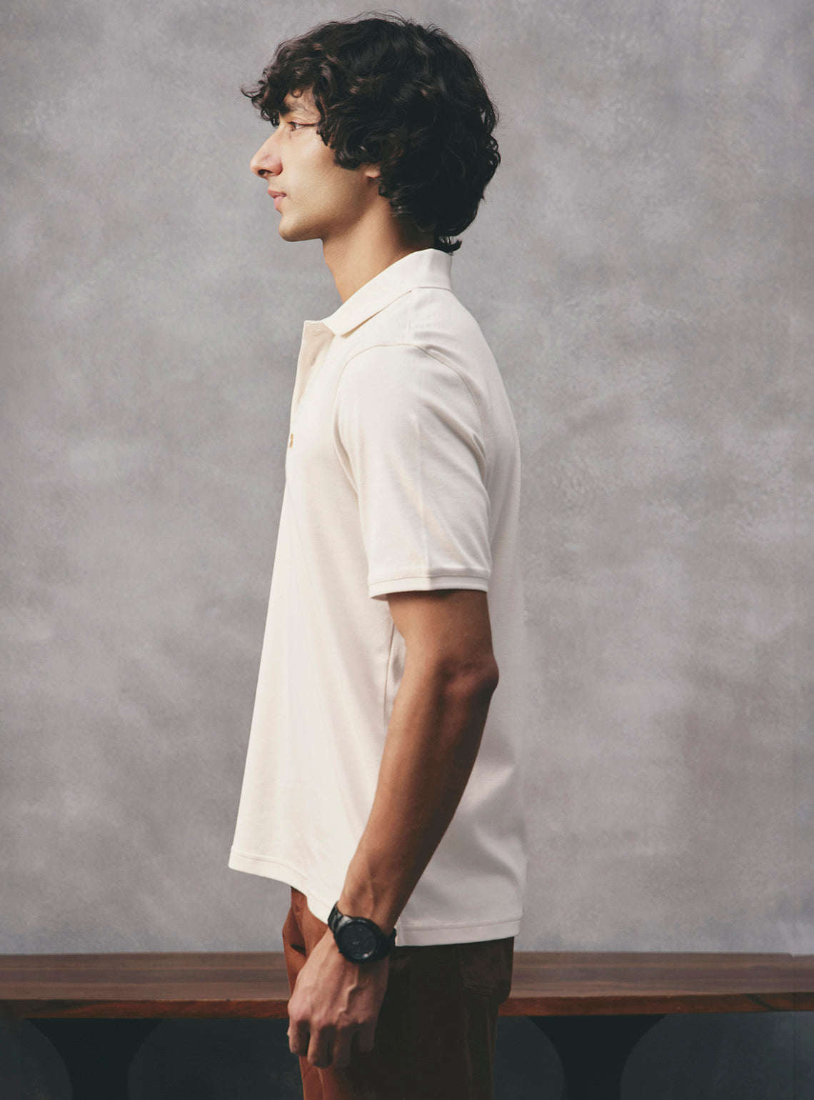 Oat Off White Supima Cotton Polo