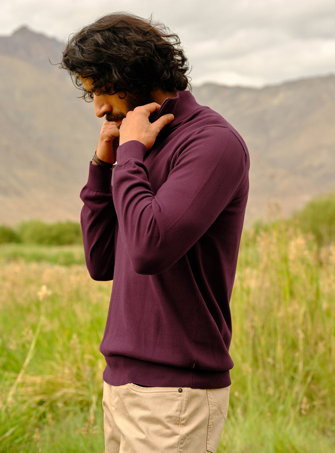 Cranberry Burgundy Cotton Pullover