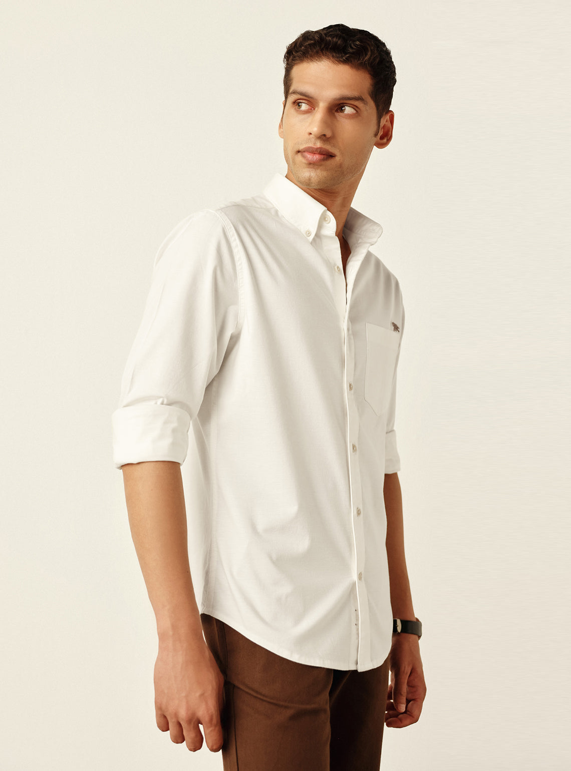 Classic Clean White Cotton Oxford Shirt