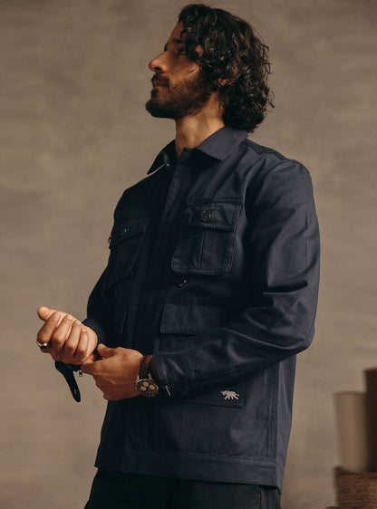 Charcoal Navy Cotton Jacket