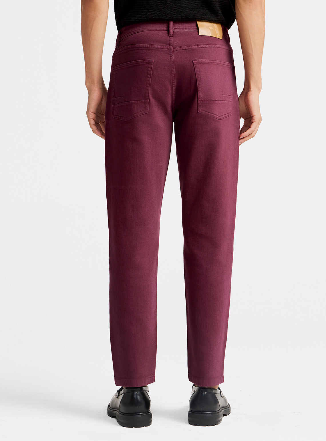 Camelot Burgundy Cotton Blend Jeans