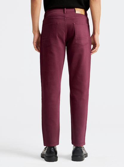 Camelot Burgundy Cotton Blend Jeans