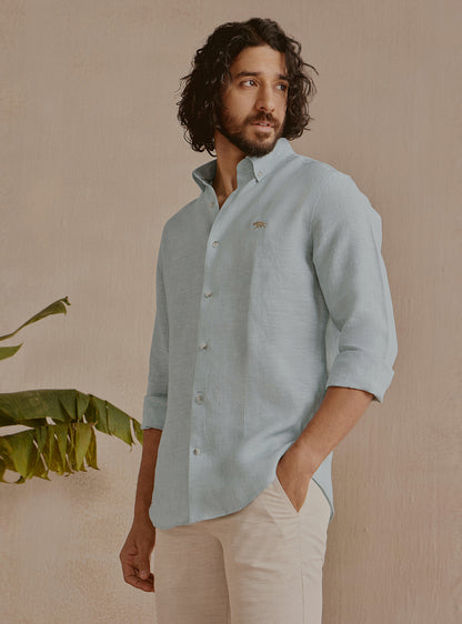 Mist Grey Linen Shirt
