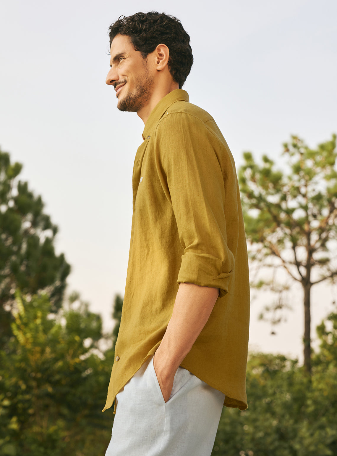 Honey Mustard Linen Shirt