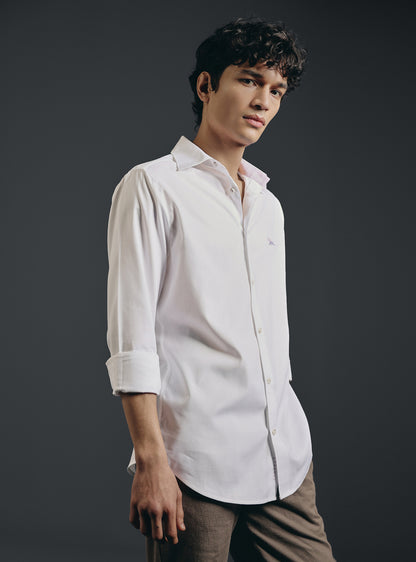 Absolute White Cotton Evening Shirt