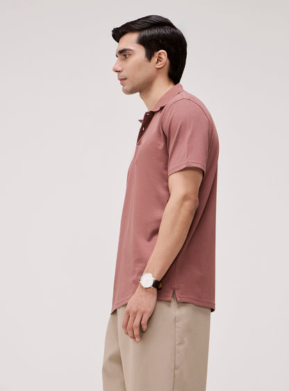 Merlot Burgundy Cotton Jersey Polo