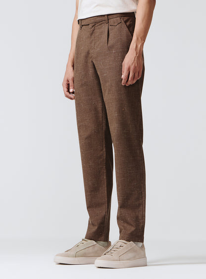 Paco Brown Wool Blend Trousers