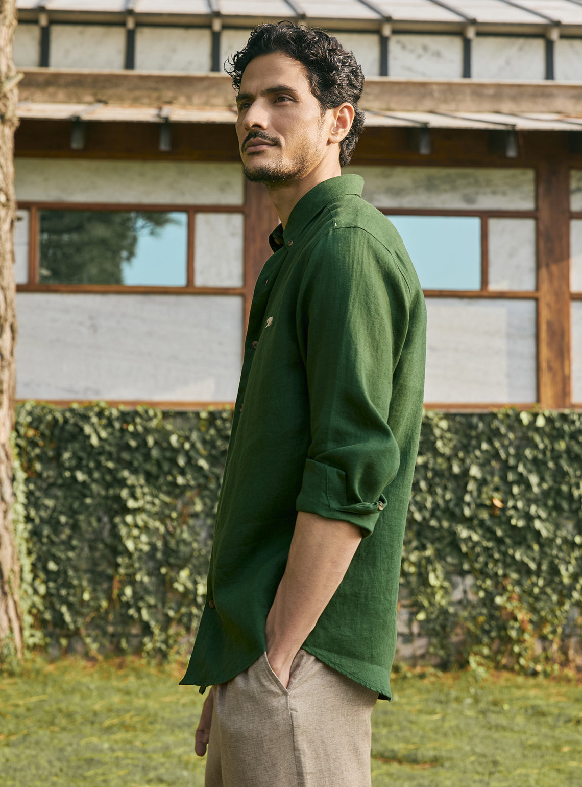 Glade Green European Linen Shirt