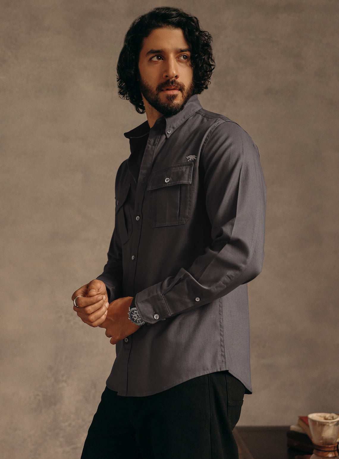 Ironside Grey Cotton Shirt