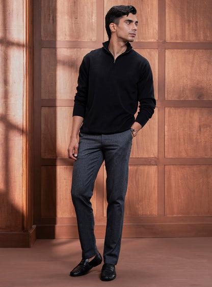 Mirage Black Cotton Pullover