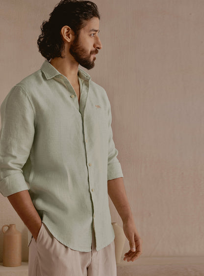 Current Green Linen Shirt