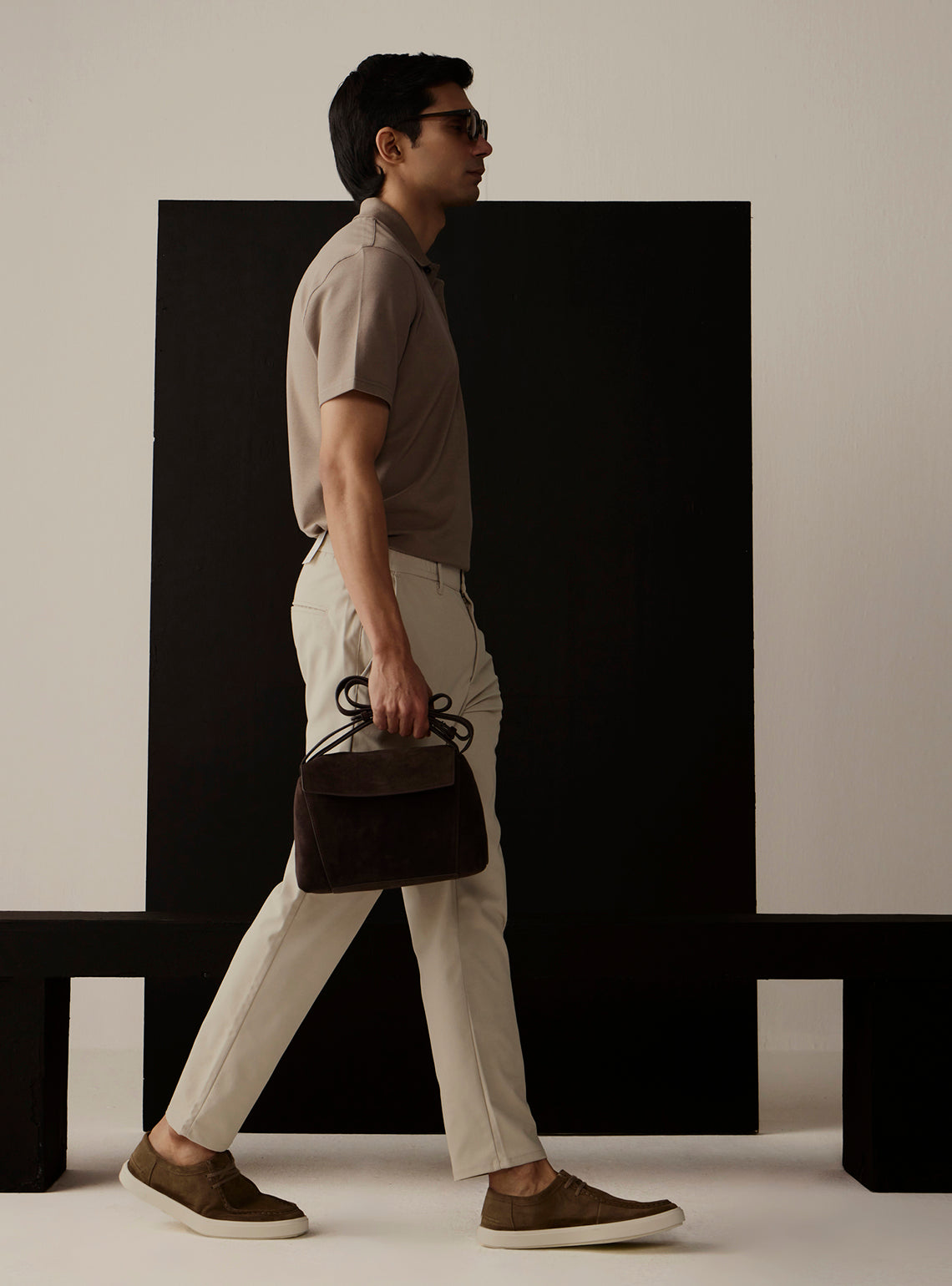 Ash Grey Cotton Polo