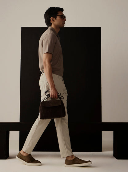 Ash Grey Cotton Polo