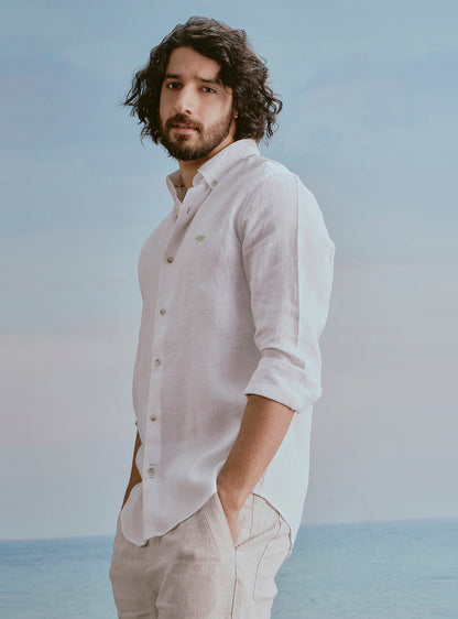 Moon White Linen Shirt
