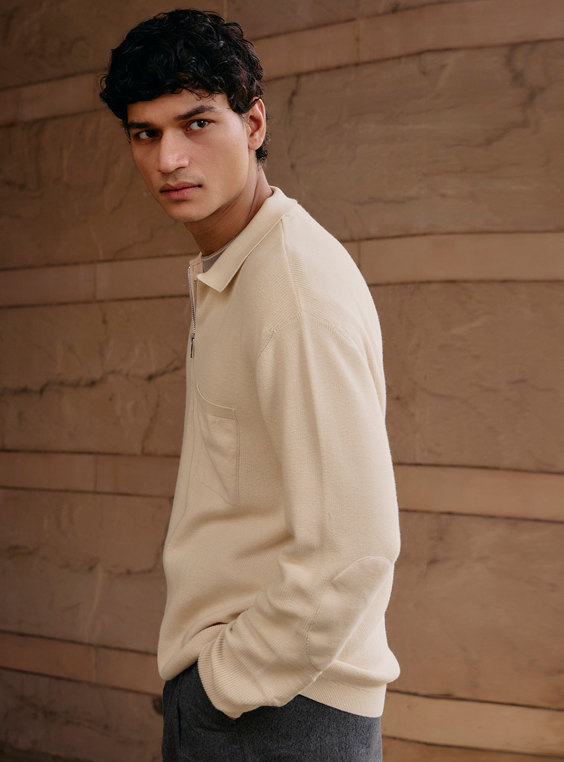 Dawn Off-White Cotton Pullover