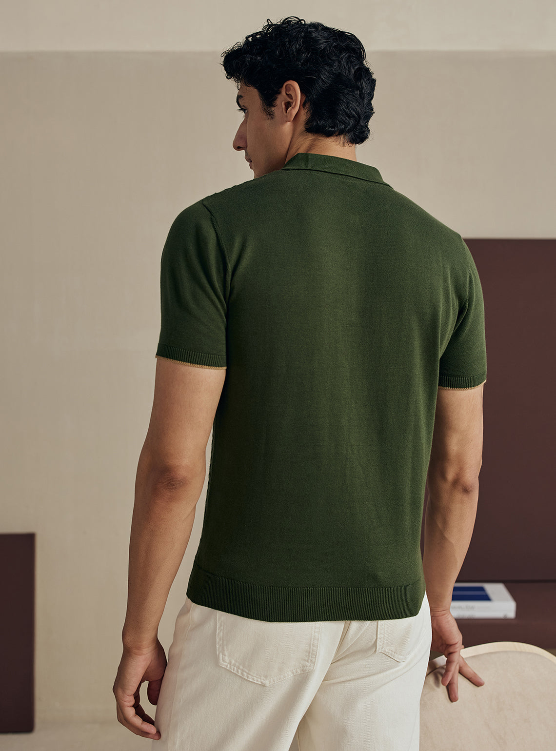 Forest Green Cotton Cables Polo