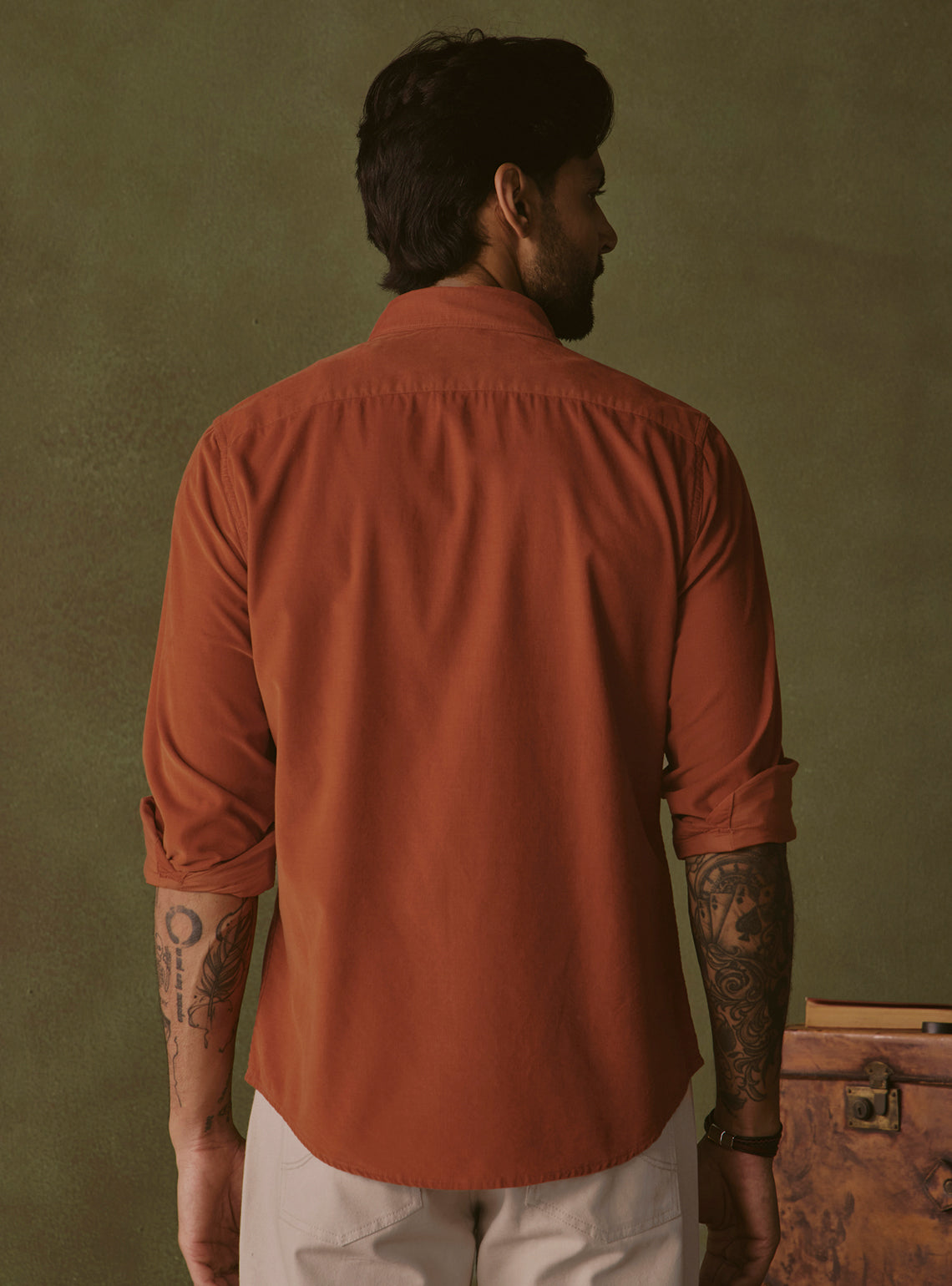 Ember Rust Cotton Tencel Cordruoy Shirt