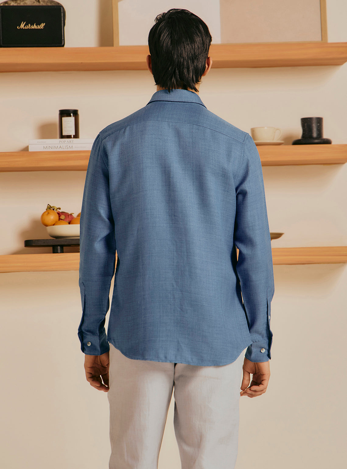 Ocean Blue Poly Rich Shirt