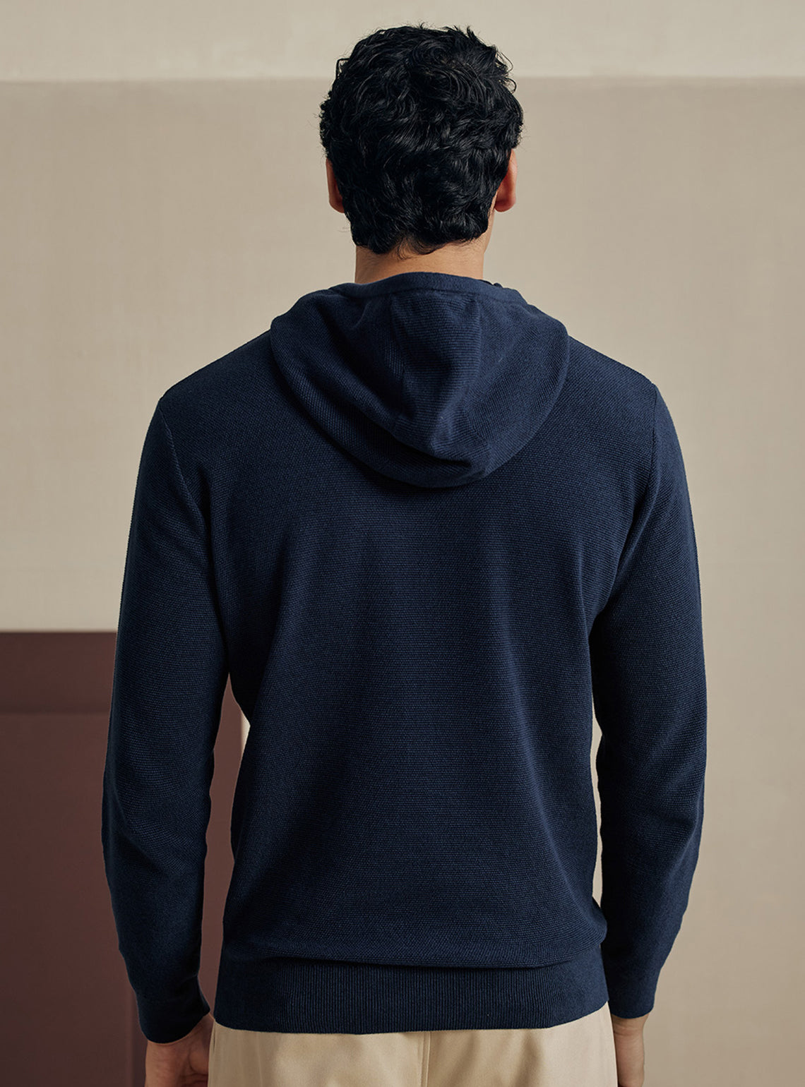 Marine Navy Cotton Hoodie