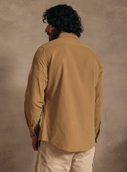 Thar Gold Cotton Blend Corduroy Shirt