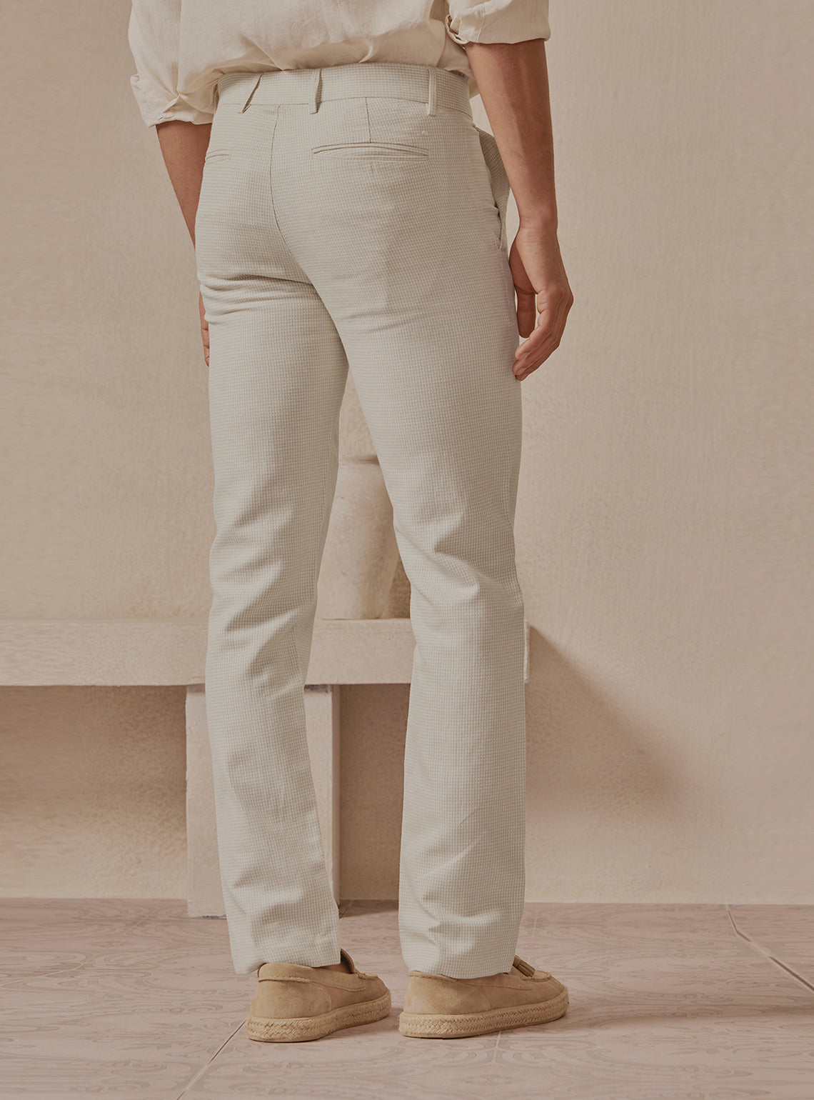 Drift Beige Linen Trousers
