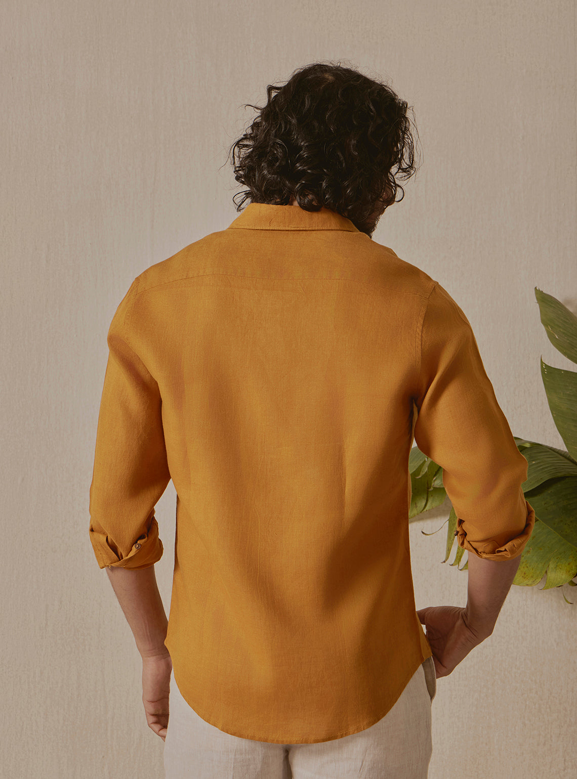 Amber Mustard Linen Shirt