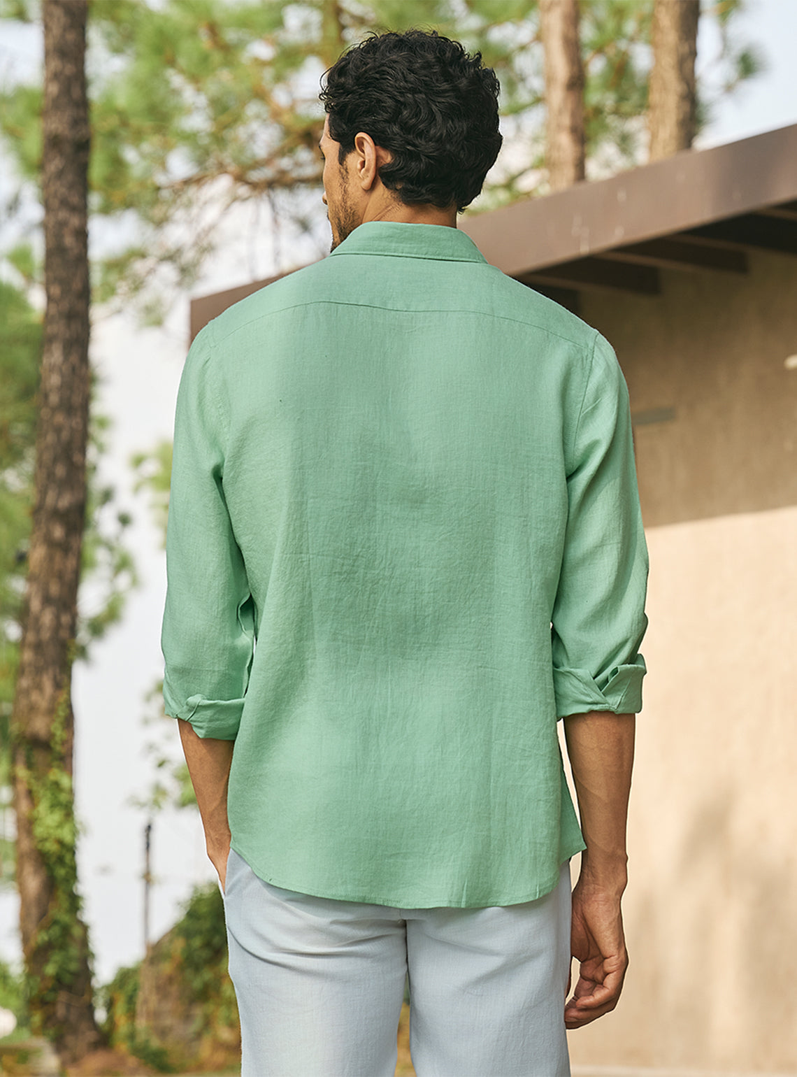Meadow Mint Green European Linen Shirt