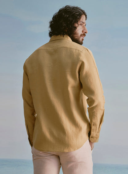Reef Olive Linen Shirt