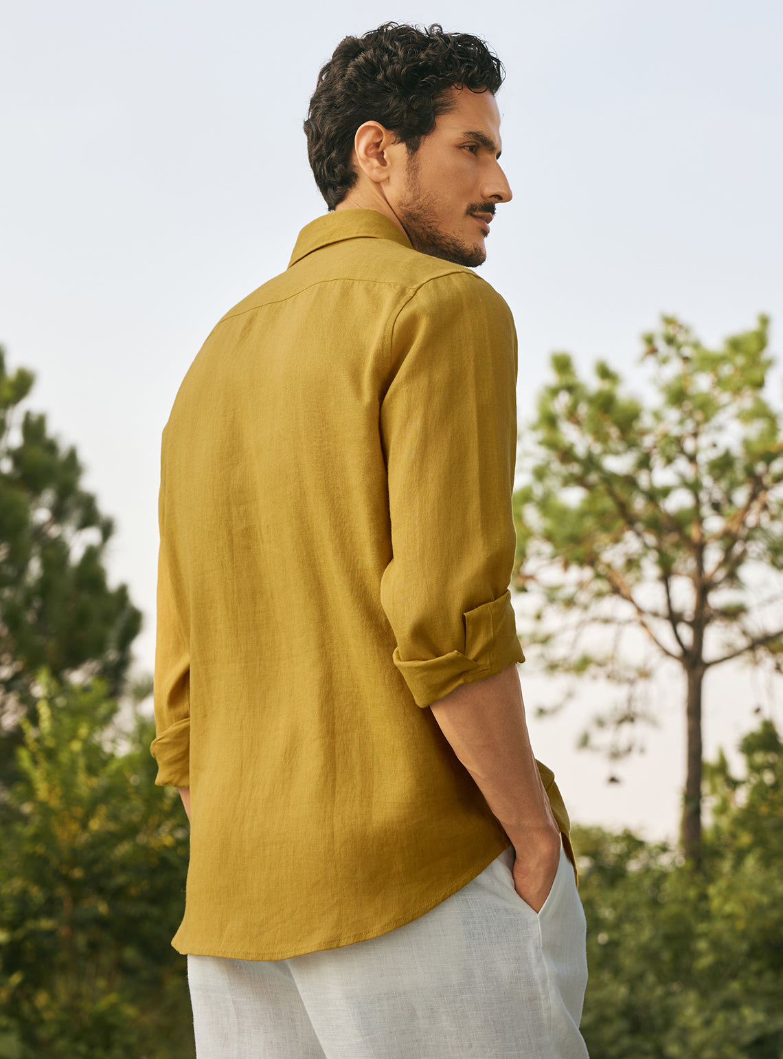 Honey Mustard Linen Shirt