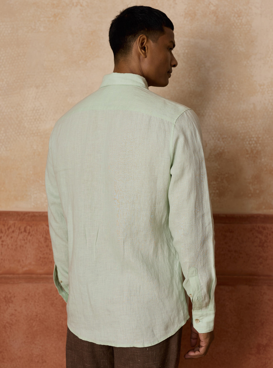 Lagoon Teal European Linen Shirt