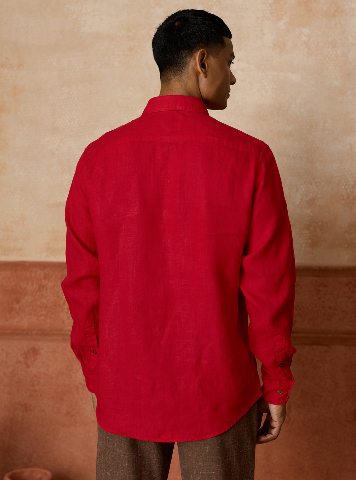 Barn Red European Linen Explorer Shirt