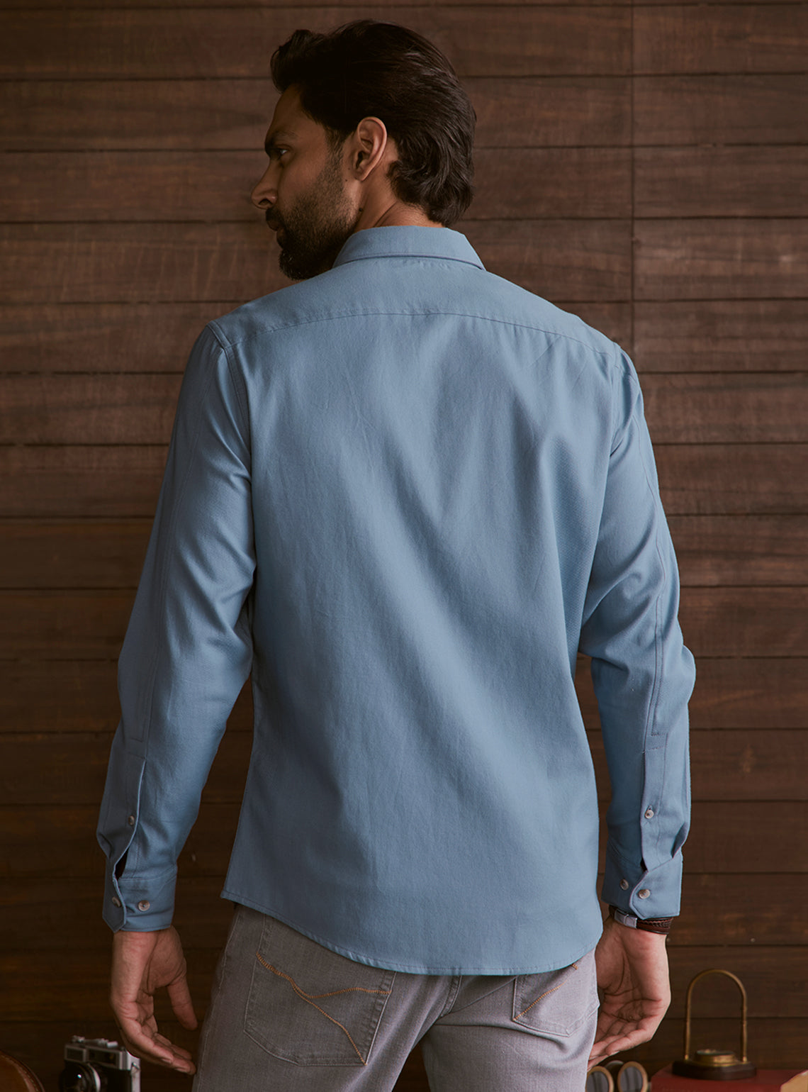 Glacier Blue Explorer Cotton Shirt