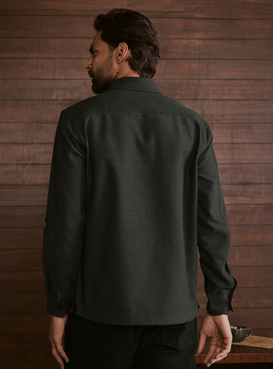 Wilderness Green Cotton Blend Overshirt