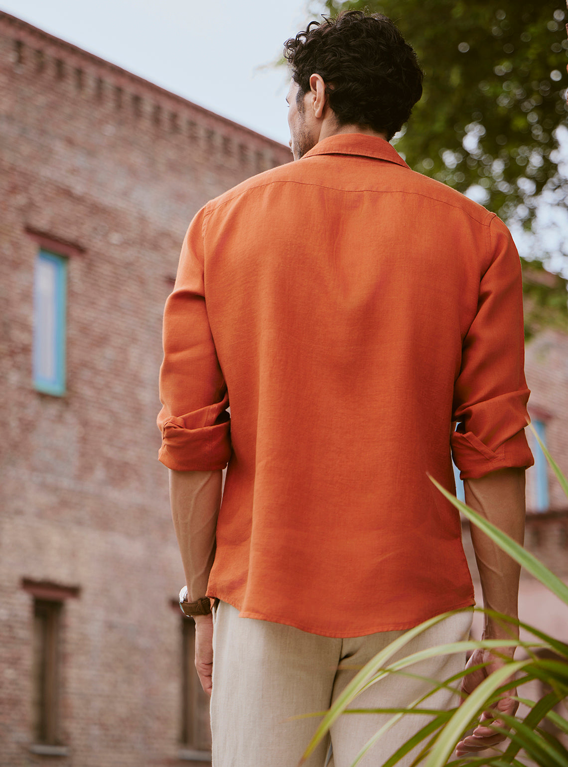 Sienna Rust Linen Shirt