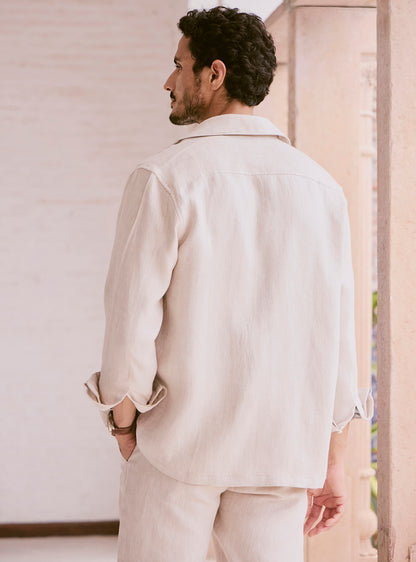 Gallery Beige Linen Jacket
